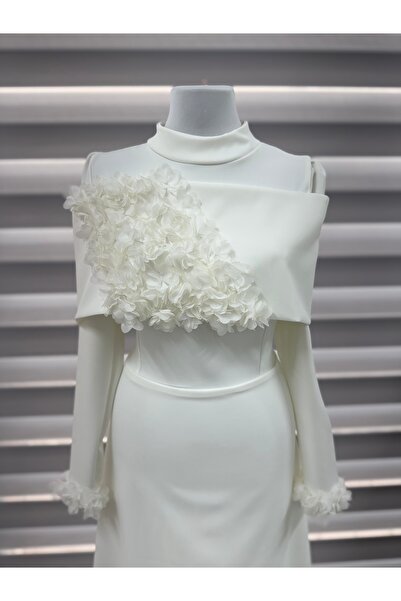 MODA TESETTÜR NİKAH ELBİSESİ GÜLLÜ A KESİM