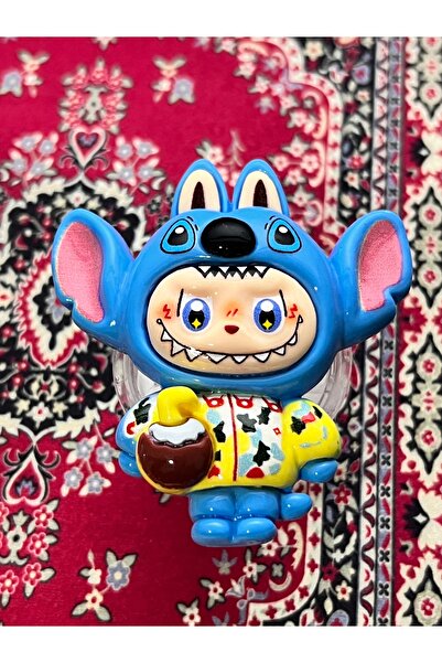 EDELFU Popsocket Yapışkanlı 3D Kabartma Labubu Desenli Telefon Tutacağı Akrilik Epoksi Yüzey Parmak Tutucu