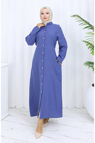 sefamerve Authentic Ferace Muslin 6645-02 Cobalt