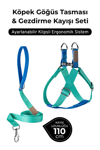 pasiole طقم طوق للكلاب قابل للتعديل وحزام للمشي |   صناعة يدوية، متينة، سهلة ...