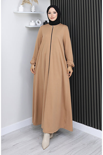 sefamerve Zippered Double Mevlana Ferace 2029-07 Milky Brown