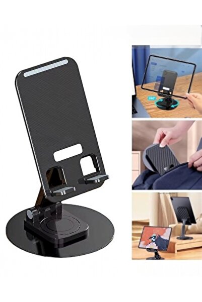 KILIF HOUSE حامل تابلت عالي الجودة قابل للطي وقابل للتعديل يدور 360 درجة، حامل هاتف مكتبي