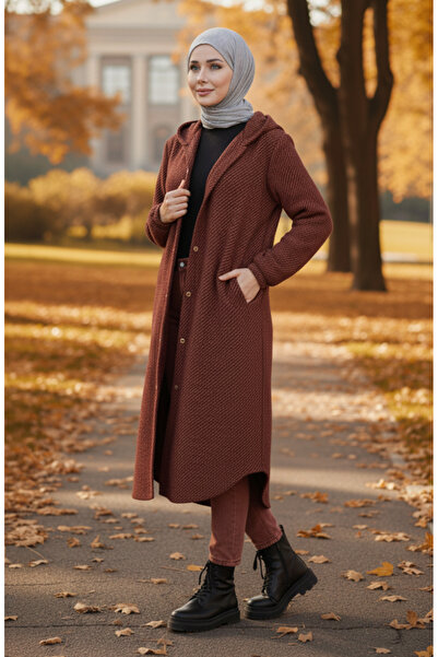 sefamerve Καπάκι με με κουκούλα κουμπιά 0201-09 Πλακάκι