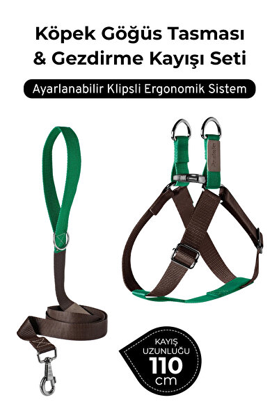 pasiole Adjustable Dog Harness and Walking Leash Set | Handmade, Durable, Convenient to Use