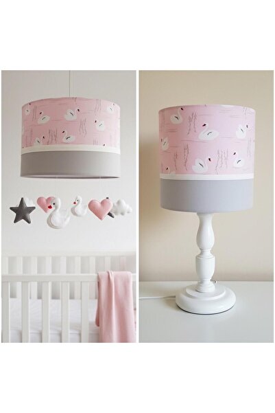 Leobabyroom Kuğu Desenli Kalp Yıldız Ay Oyuncaklı Bebek Çocuk Odası Tasarım A...