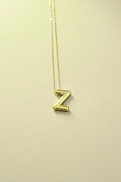 BLIZGANTIS Üç Boyutlu Gold Çelik Harfli Balon Kolyeler