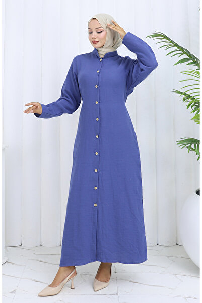 sefamerve Authentic Ferace Muslin 6645-02 Cobalt