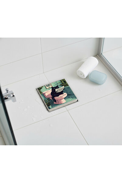 Creatick Design Baskılı Taş Banyo Mutfak Lavabo Balkon Gider Kapatıcı 10x10x1...