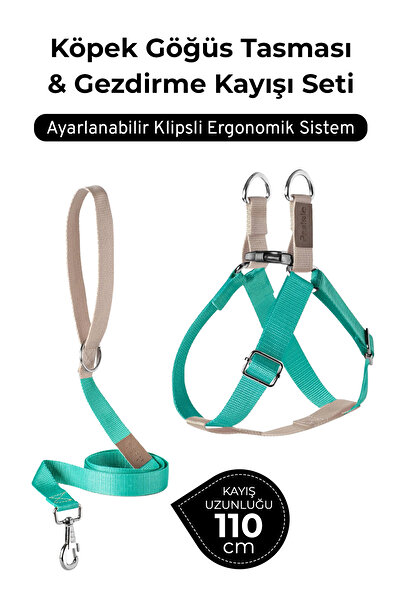 pasiole طقم طوق للكلاب قابل للتعديل وحزام للمشي |   صناعة يدوية، متينة، سهلة ...