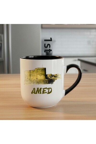 ZERYA Amed Walls Designed Elite Black Oval Mug - Amed Walls Elite Cup