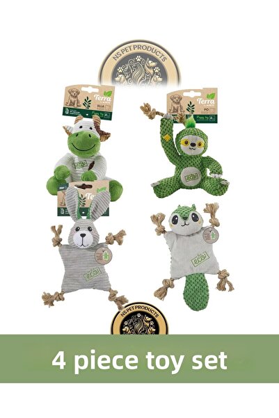 M-PETS تيرا إيكو إيلا بابي (بقرة)-بو بابي (حيوان كسول)-لولو بابي (أرنب)-بيب ب...