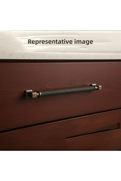 Badem10 Talas 224 mm Serrated Antique Copper Metal Handle Cover Handle Durable Handles Furniture Drawer Cabinet