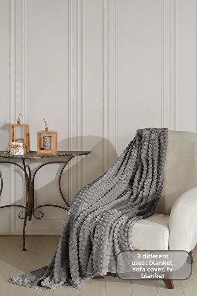 Elart Κουβέρτα Star Double Wellsoft (180x220 cm) Ανθρακί