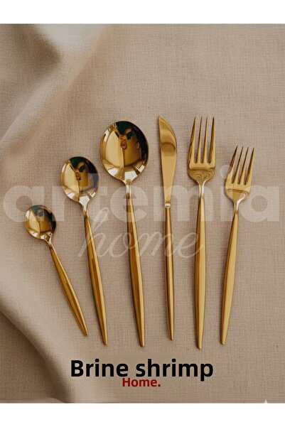Artemia Home Vega Elite Gold Dinner Fork | 18/10 Stainless Steel | Gold Plated Table Fork