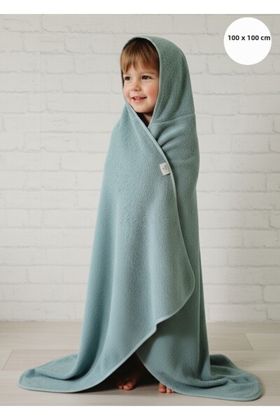 PAMUK HANIM منشفة استحمام قطنية للأطفال من الجنسين مقاس 100×100 سم، مناسبة لل...