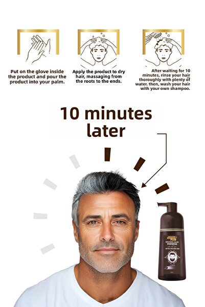 Softto Plus Brown Hair Brown Natural Look Providing White Coverage Instantly Effective Shampoo 350 ml