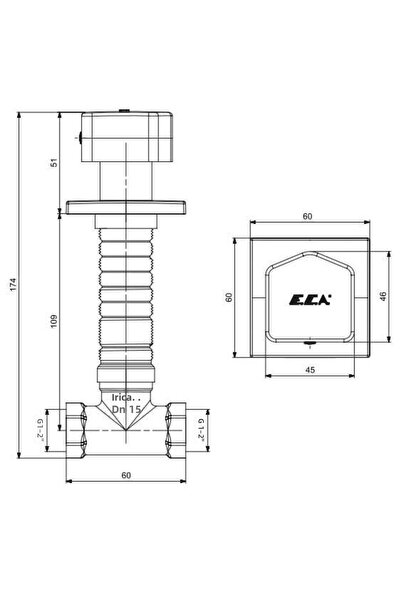 Eca Royal Concealed Cut-Off Valve (g 1/2") 102151026