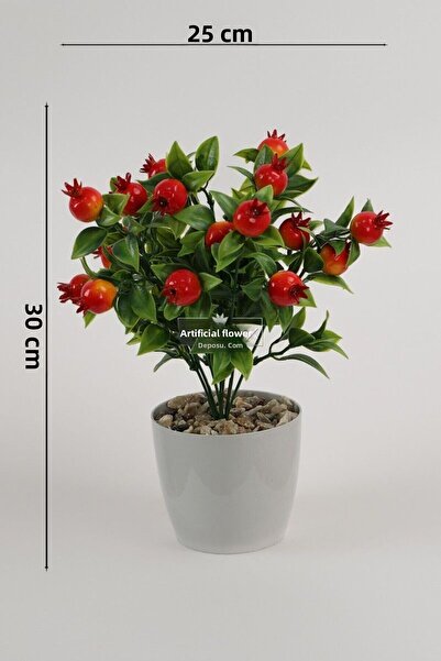 Yapay Çiçek Deposu Cobalt Ida Mini Artificial Pomegranate Tree 30 cm