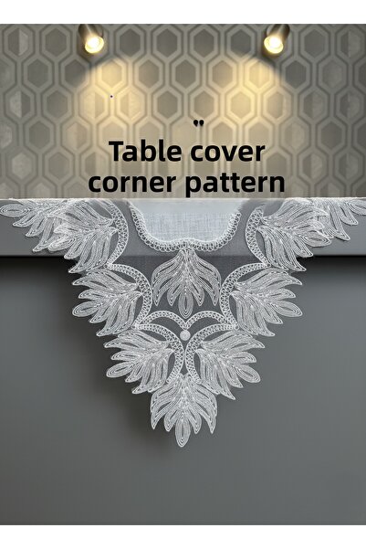 Valora Concept French Lace Ezgi Model Linen 26 Piece Tablecloth Set (Boxed)