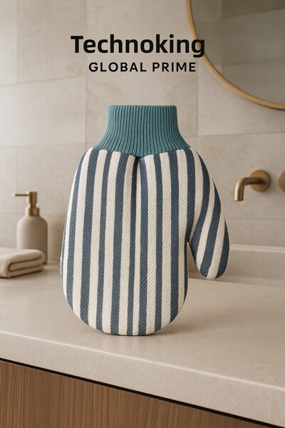 Teknoking Prime - Purifies Without Tiring the Skin, the Exfoliating Gloves Leave a Silky Feel. 100% Natural Fiber.”