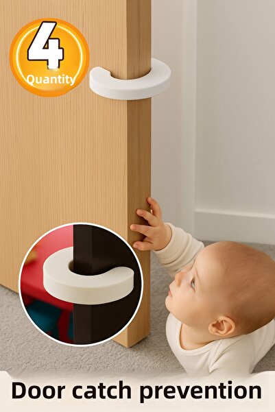ANI OFİS KIRTASİYE A K Door Anti-Slam Set of 4 – Baby Safety Foam Door Stopper, Finger Protector