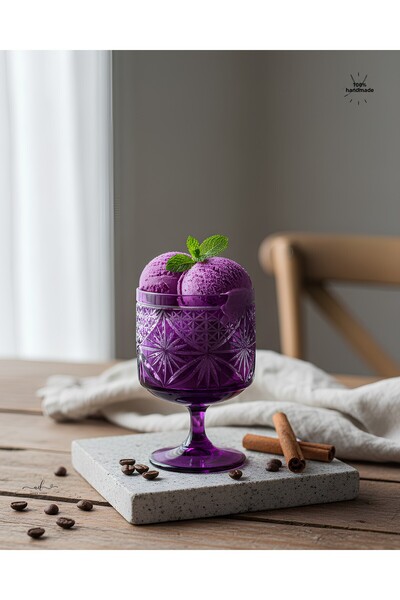 AKDEN STORE Cut Crystal Decor Maple Cup, Magnolia Bowl