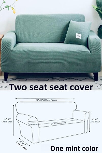 intil Husa pentru scaun Husa pentru canapea Husa pentru canapea pentru doua persoane 1 bucată Husa pentru canapea de culoare mentă