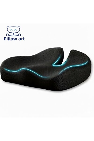 PİLLOWART وسادة كرسي مقعد دائري لتقويم العظام وسادة عصعص