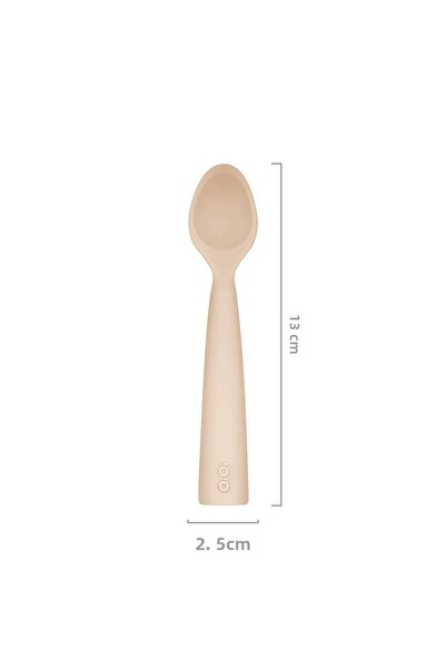 OiOi Food Spoon Bubble Beige / Powder Gray