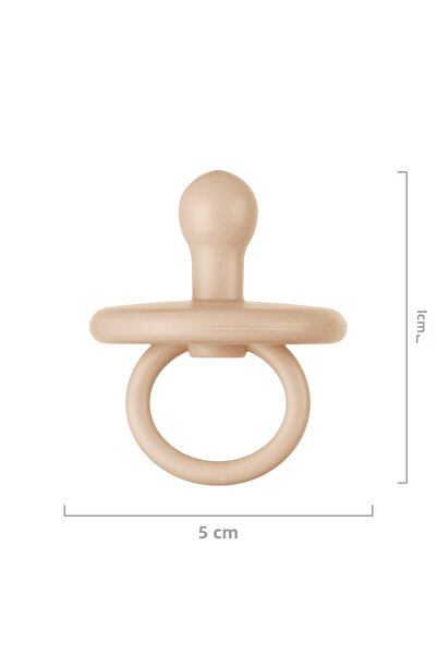 OiOi Silicone Pacifier 0+month - Bubble Beige
