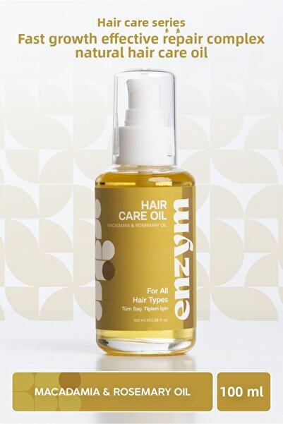 ENZYM COSMETICS زيت طبيعي للعناية بالشعر 100 مل - مركب سريع النمو والإصلاح (ز...