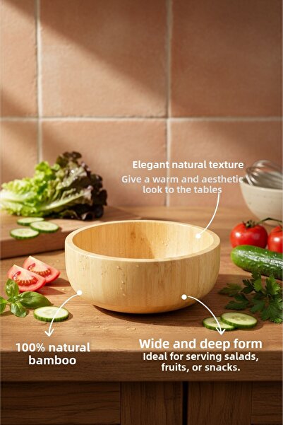 Bambum وعاء سلطة باهاما كبير B0719