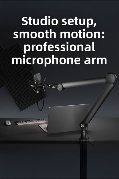 NPO ذراع ميكروفون احترافي للبث مع نظام إدارة الكابلات وممتص الصدمات من ستوديو ديزاين طراز STD131B