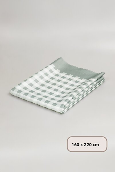Elart Plaid Tablecloth Digital Printed (160X220 cm) Green