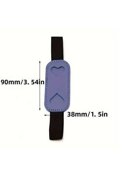 GlassySKY Heart-Shaped Elastic Band Faux Leather Pen Holder Notebook Agenda Accessory Office Material