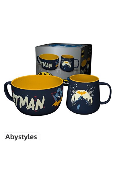 ABYstyle مجموعة الإفطار من دي سي كوميكس - كوب + وعاء - باتمان الأيقوني - طقم ...