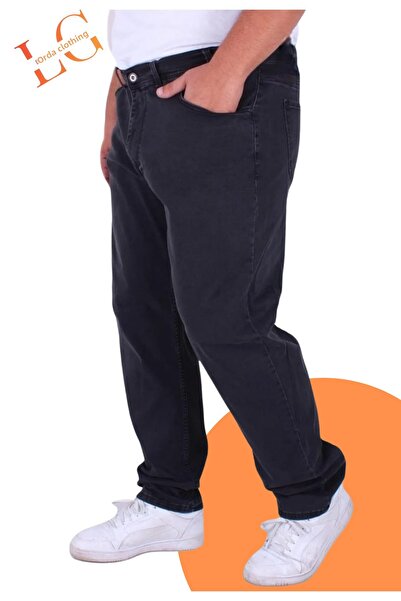 LORDA GİYİM Men's Jeans Pants Oversized Big Size Super Oversized Lycra High Waist Wide Fit