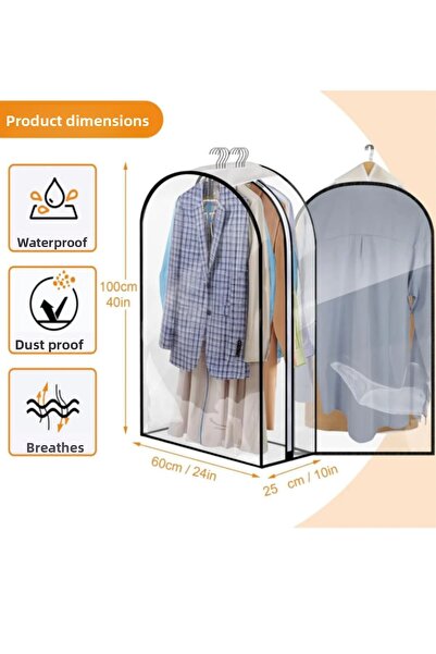 DEMİROĞLU EV TEKSTİL Pvc Eva Multi Clothes Cover 1 Piece