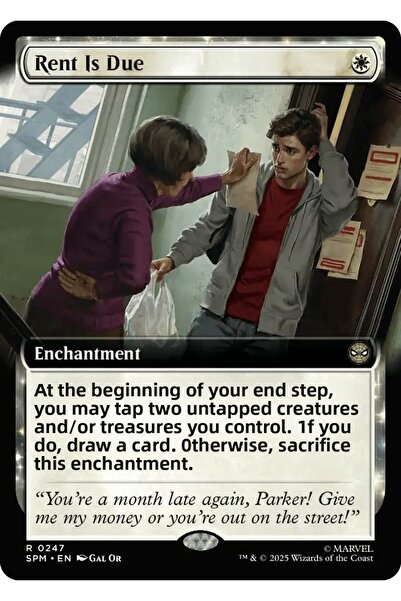 Magic The Gathering بطاقة لعبة مرخصة من نوع Rent Is Due R-0247