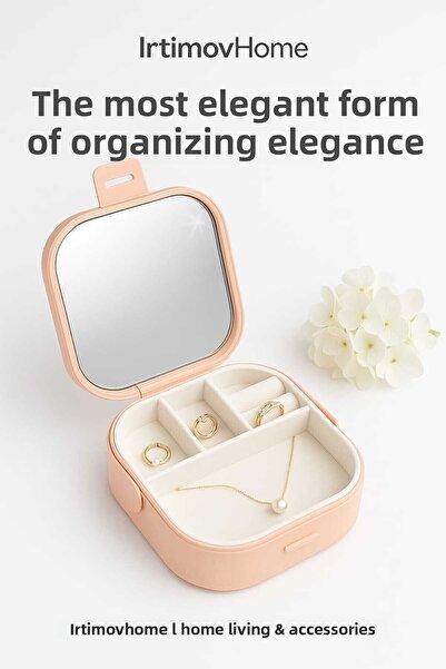 Urve Plastik Jewelry and Accessory Box with Makeup Mirror |   Portable Organi...