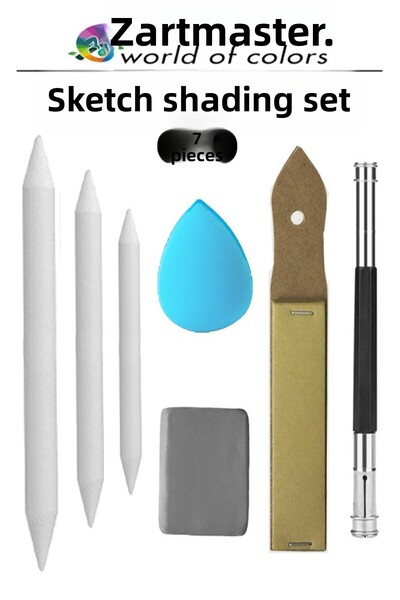 Artmaster Set de umbrire pentru schițe 7 piese 1 pachet Aparat de extindere a...