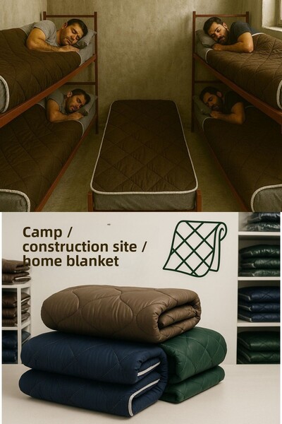 Med Online Camping Blanket Construction Site Work Home Quilt Outdoor Warm 150*210 cm