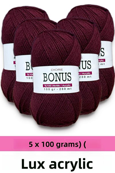 BONUS 5 × 100 جرام خيط أكريليك كلاسيكي فاخر 805