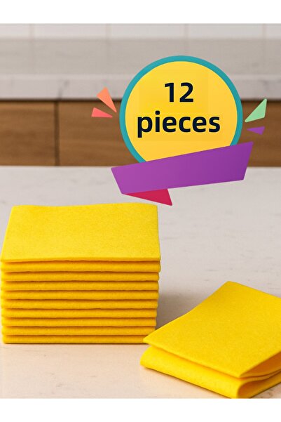 nistabolje 12 bucăți cârpă galbenă 30 x 35 cm cârpă generală pentru bucătărie...