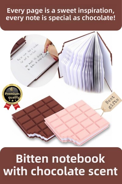 Svein Blocnotes parfumat cu aspect realist de ciocolată, cu aromă de gust de ...