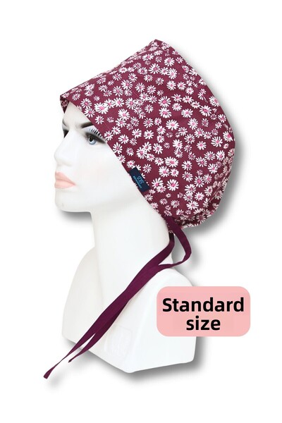 doktorbonem Șapcă chirurgicală cu model de margarete prune, mărime standard, ...