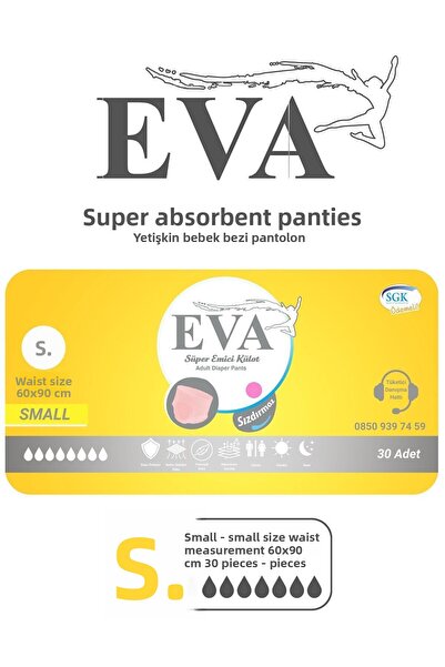 EVA Premium Lady Scented Pantyhose Patient Diapers Small 30's