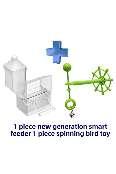 Lider وعاء طعام ذكي فاخر من النوع الجديد مع جرس، لعبة للطيور