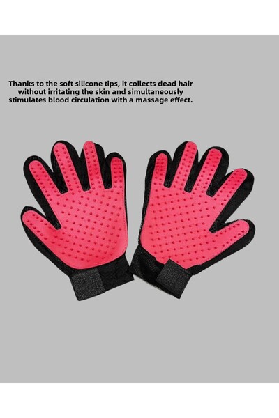 MKR Hair Removal Glove for Cats and Dogs - Soft Silicone Massage Glove