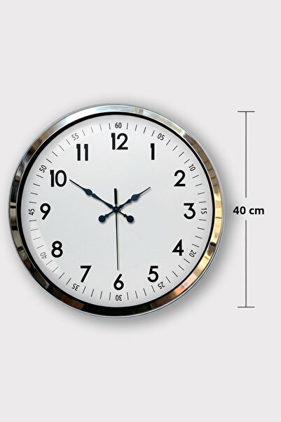 Butik Saat Model de ceas de perete decorativ |   40 cm Metal cromat |   Ceasuri Boutique